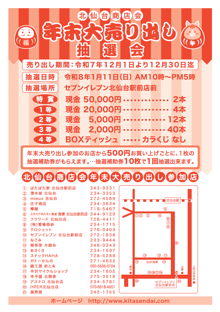 2025年末大売り出し抽選会